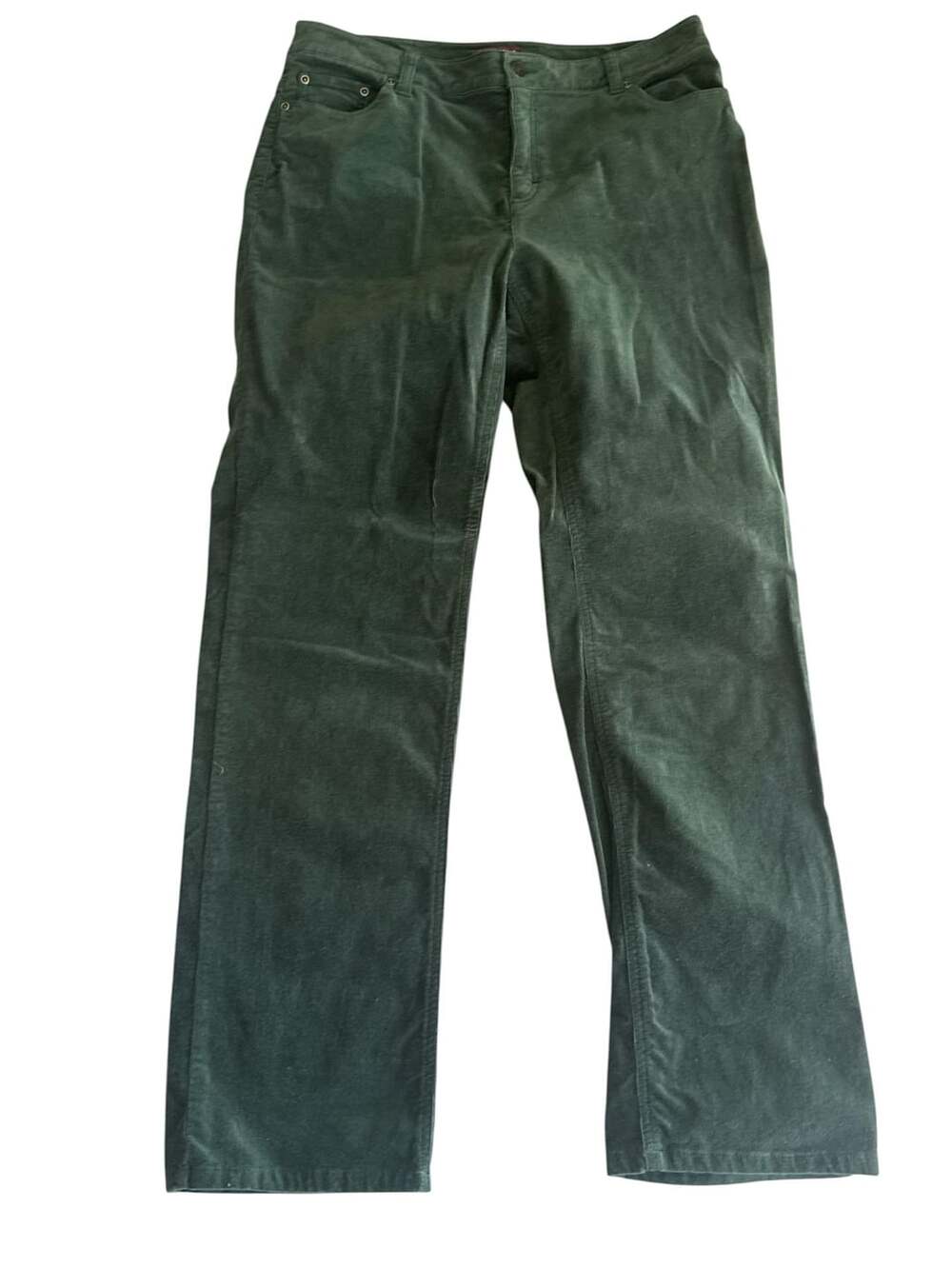 Charter Club Slim It Up Olive Green Corduroy Pants Size 10 Regular